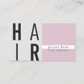 Elegant Dusty Pink Hair Stylist Visitekaartje (Voorkant)