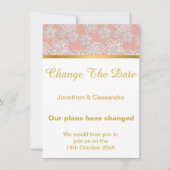 ELEGANT DUSTY PINK LACE GOLD VERANDERT DATUM (Voorkant)