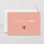 Elegant Dusty Pink Love and Bedankt Script Wedding (Achterkant)
