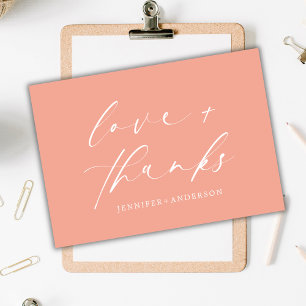 Elegant Dusty Pink Love and Bedankt Script Wedding