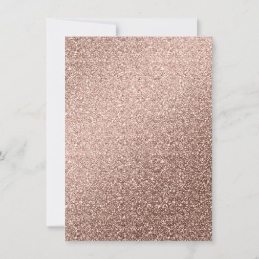 Elegant Dusty Pink Marble & Glitter Wedding Kaart (Achterkant)