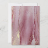 Elegant Dusty Pink Mauve Lila Wedding Invitation Kaart (Achterkant)