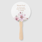 Elegant Dusty Pink Roses Baby shower Handwaaier (Achterkant)