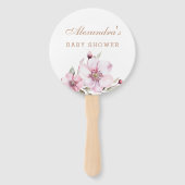 Elegant Dusty Pink Roses Baby shower Handwaaier (Voorkant)