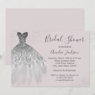 Elegant Dusty Pink Wedding Gown Vrijgezellenfeest Kaart