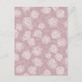 Elegant Dusty Pink White Floral Wedding Informatiekaartje (Achterkant)