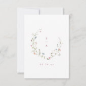 Elegant Dusty Pink Wildflower Rustic Boho QR-code RSVP Kaartje (Achterkant)