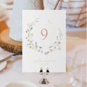 Elegant Dusty Pink Wildflower Rustic Boho Wedding Kaart