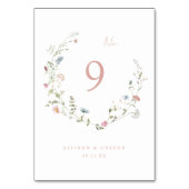 Elegant Dusty Pink Wildflower Rustic Boho Wedding Kaart (Voorkant)