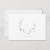 Elegant Dusty Pink Wildflower Rustic Boho Wedding RSVP Kaartje (Achterkant)