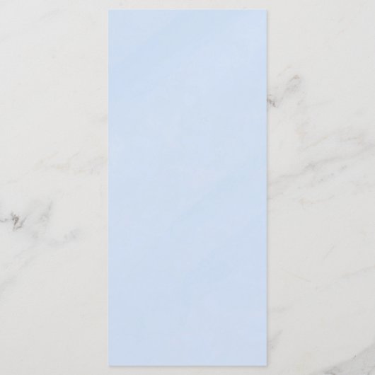 Elegant Dusty Powder Blue Floral Wedding Dinner Menu (Achterkant)