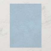 Elegant Dusty Powder Blue Roos Wedding Details Informatiekaartje (Achterkant)