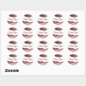 Elegant Dusty Roos Agate Hartelijk dank Ronde Sticker (Vel)