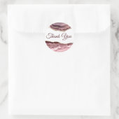Elegant Dusty Roos Agate Hartelijk dank Ronde Sticker (Tas)