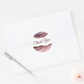 Elegant Dusty Roos Agate Hartelijk dank Ronde Sticker (Envelop)