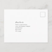 Elegant Dusty Roos Bloemen Bruiloft RSVP Uitnodiging Briefkaart (Achterkant)