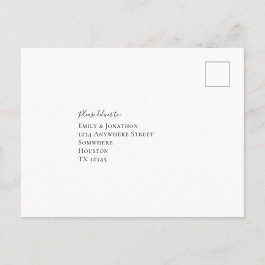 Elegant Dusty Roos Bloemen Bruiloft RSVP Uitnodiging Briefkaart (Achterkant)