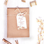 Elegant Dusty Roos Bloemen Dank u Cadeau Label Cadeaulabel