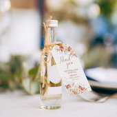 Elegant Dusty Roos Bloemen Dank u Cadeau Label Cadeaulabel