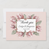 Elegant Dusty roos blush bruiloft Bedankkaart (Voorkant)