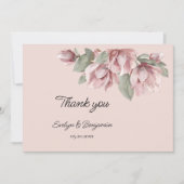 Elegant Dusty roos blush bruiloft Bedankkaart (Voorkant)