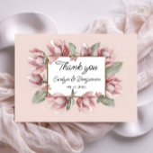 Elegant Dusty roos blush bruiloft Bedankkaart