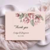 Elegant Dusty roos blush bruiloft Bedankkaart