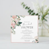 Elegant Dusty Roos Blush Peony Vrijgezellenfeest I Kaart (Staand voorkant)