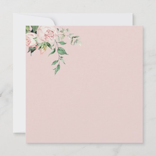 Elegant Dusty Roos Blush Peony Vrijgezellenfeest I Kaart (Achterkant)