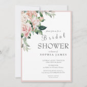 Elegant Dusty Roos Blush Peony Vrijgezellenfeest Kaart (Voorkant)