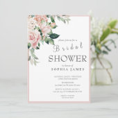 Elegant Dusty Roos Blush Peony Vrijgezellenfeest Kaart (Staand voorkant)