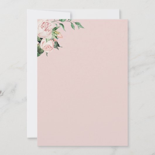 Elegant Dusty Roos Blush Peony Vrijgezellenfeest Kaart (Achterkant)