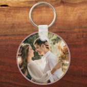 Elegant Dusty Roos Blush Photo Wedding Favor Sleutelhanger (Voorkant)