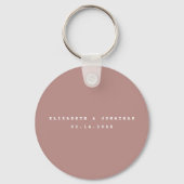 Elegant Dusty Roos Blush Photo Wedding Favor Sleutelhanger (Achterkant)
