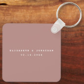 Elegant Dusty Roos Blush Photo Wedding Favor Sleutelhanger (Achterkant)