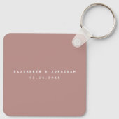 Elegant Dusty Roos Blush Photo Wedding Favor Sleutelhanger (Achterkant)