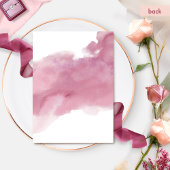 Elegant Dusty Roos, Burgundy Pink Floral Wedding Kaart