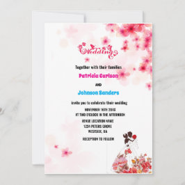 Elegant Dusty Roos, Burgundy Pink Floral Wedding Kaart