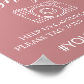 Elegant Dusty Roos Calligraphy Oh Snap Sign Poster (Hoek)