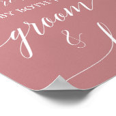 Elegant Dusty Roos Calligraphy Pick A Seat Sign Poster (Hoek)