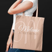 Elegant Dusty Roos Canvas tas met haar naam