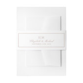 Elegant Dusty Roos Classic Script Monogram Weddens Uitnodigingen Wikkel (Voorkant Voorbeeld)