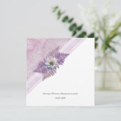 Elegant Dusty Roos Floral and Marble Wedding Kaart (Staand voorkant)