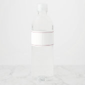 Elegant Dusty Roos  Floral Border Wedding Waterfles Etiket (Achterkant)