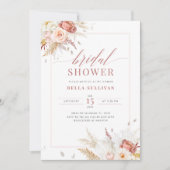 Elegant Dusty Roos Floral Vrijgezellenfeest Kaart (Voorkant)