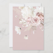Elegant Dusty Roos Floral Wedding Kaart (Achterkant)