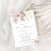 Elegant Dusty Roos Floral Wedding Kaart
