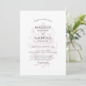 Elegant Dusty Roos Floral Wedding Kaart (Staand voorkant)