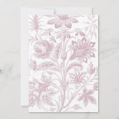 Elegant Dusty Roos Floral Wedding Kaart (Achterkant)