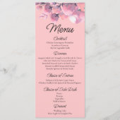 Elegant Dusty roos Floral Wedding Menu (Voorkant)